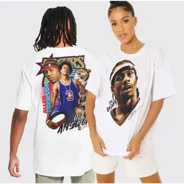 Vintage Wash Iverson T-Shirt, Basketball Player Heavy Cotton Shirt, The  Answer Vintage Graphic Tee, Sports Lover T Shirt