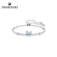 Swarovski Blue Sky Goose Signature Swan Jewelry Adjustable Womens Bracelet Swarovski Bracelet สวารอฟสกี้ บลูสกาย ห่าน ซิกเนเจอร์หงส์เครื่องประดับสร้อยข้อมือหญิงปรับได้ Bangle สวารอฟสกี้