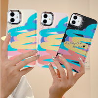 เคส RouJiang สำหรับ iPhone 15 14 13 12 11 Pro Max X Xr Xs Max 7 8 Plus SE 2020 INS เคสโทรศัพท์สุดเท่ห์แสดงผลกราฟฟิตี้