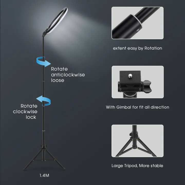 acecorner-selfie-ring-light-photography-lighting-led-rim-of-lamp-with-mobile-holder-large-tripod-stand-for-youtube-tiktok-tok