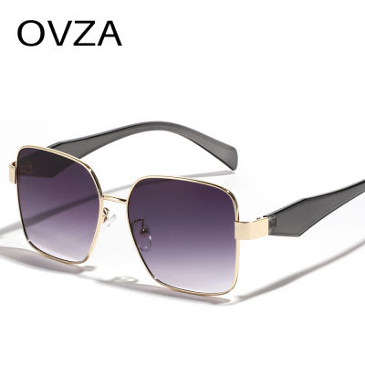 แว่นกันแดดแฟชั่นผู้หญิงขนาดใหญ่ OVZA แว่นตาสี่เหลี่ยม2023 UV400เครื่องประดับรับฤดูร้อน S0080