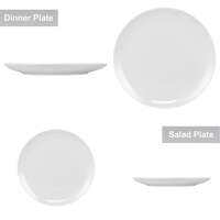 Elegant 20-Piece Porcelain Dinnerware Service Set For 4 - Includes Dinner Plates, Salad Plates, Soup Bowls, Mugs And Teaspoons -