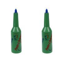 2X Flair Bartender Bartending Practice Bar Pub Bottle Wine Cocktail Shaker - Green