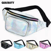 Women Holographic Waist Bag Men Shiny Fanny Pack Hologram Hip Bum Bag Travel Laser Chest Pocket with Adjustable Strap for Travel Running Belt