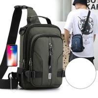 Nylon Mens Multifunctional Waist Bag Waterproof Fashionable Casual Shoulder Bag Lightweight Crossbody Bag