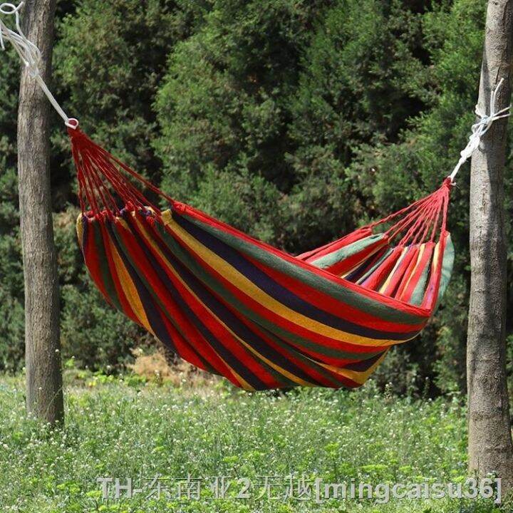 hyfvbu-camping-hammock-outdoor-garden-canvas-thickened-anti-rollover