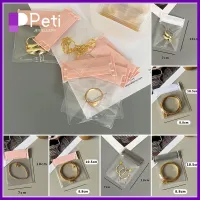 PETI JEWELLERY ป้องกันฝุ่นปกป้อง แบบพกพาได้ โปร่งใสโปร่งใส EVA ป้องกันการเกิดออกซิเดชัน ถุงเครื่องประดับ ถุงใส่ของ ถุงปิดผนึก กระเป๋าใส่ของ