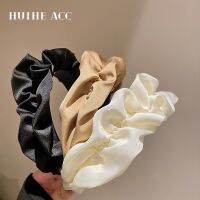 [COD] Fabric pleated wide-brimmed headband Korean retro personality high skull top pressure hair simple all-match temperament accessories for women