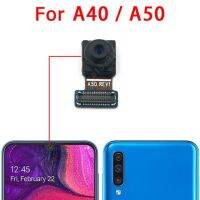 กล้องหน้าสำหรับ A40 Samsung Galaxy A50โมดูลกล้องส่วนหน้าผากหลักสายเคเบิลงอได้อะไหล่สำรอง