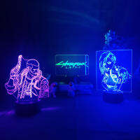 Punk Gaming Room Decoration 3D LED Light rgb Flashing Sensor Lamp PC Computer Desk Setup Table Art Holiday Atmosphere Nightlight