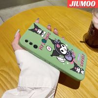 เคส JIUMOO สำหรับ Huawei Y9 Prime 2019 P Smart Z เคสการ์ตูนน่ารัก Kuromi สแควร์แบบดั้งเดิมขอบซิลิโคนเหลวแบบนิ่มเคสป้องกันกล้องคลุมทั้งหมดเคสปกหลังกรอบนิ่ม