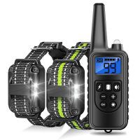 Rechargeable Electronic Dog Training Collar 800M Waterproof Stop Barking LCD Display Remote Control For Shock Vibration Sound