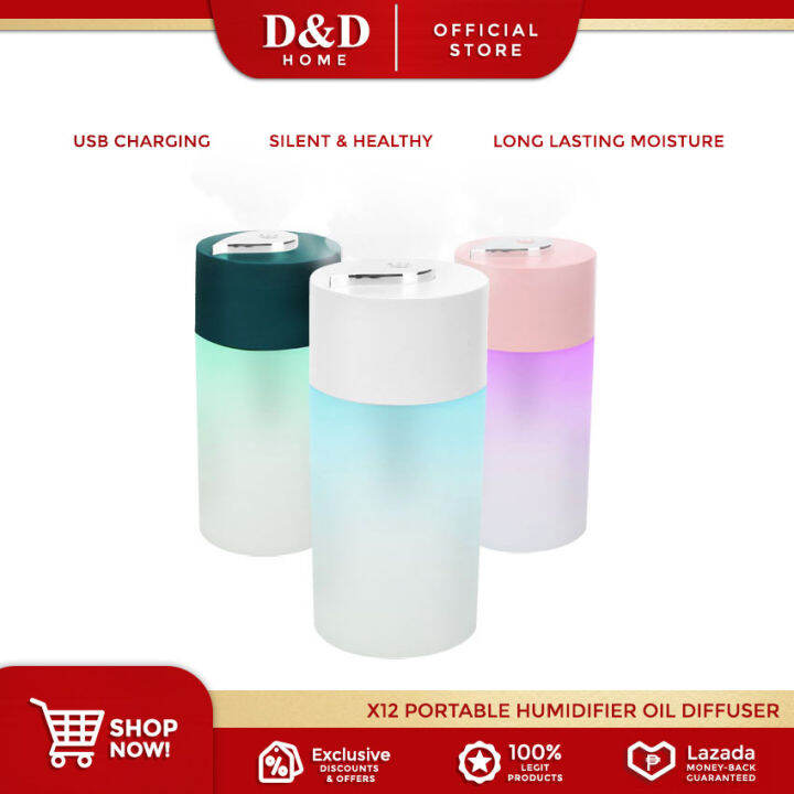 D&D Home X12 300ml USB Portable Air Humidifier Noiseless Long Lasting