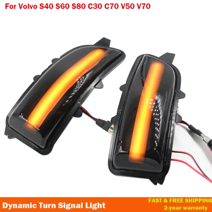 Hacreyatu Side Mirror Indicator Dynamic LED Turn Signal Light Blinker