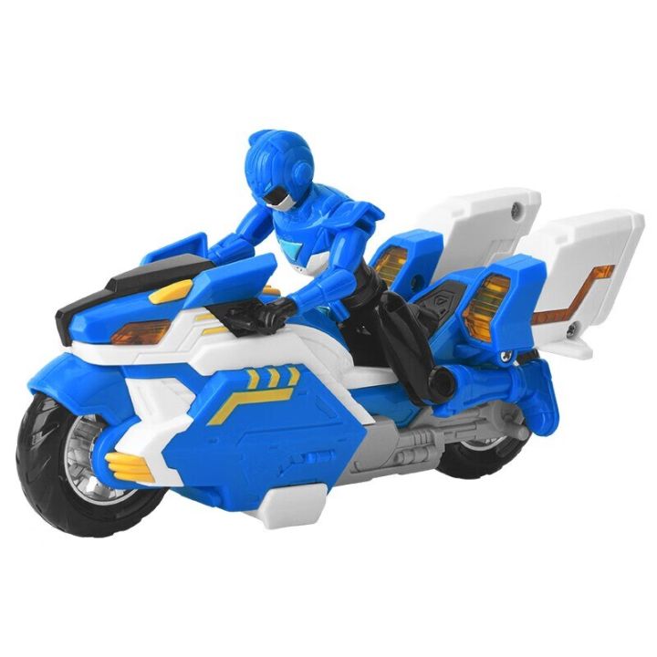 รถจักรยานยนต์ของเล่นบังคับมินิ-v-เรนเจอร์ใหม่เปลี่ยนด้วยเสียงและแสงตุ๊กตาขยับแขนขาได้แรงมินิมอเตอร์ไซค์ของเล่น-x