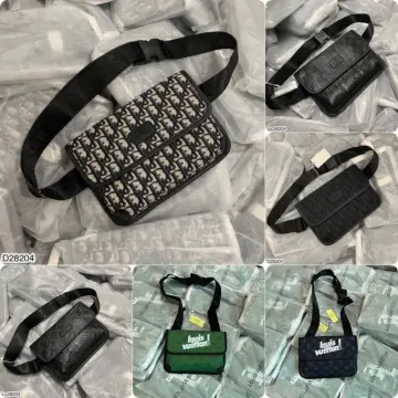 Túi đeo chéo nam Dior họa tiết chữ đen dáng hai khóa like auth TND05 siêu  cấp like auth 99  HOANG NGUYEN STORE