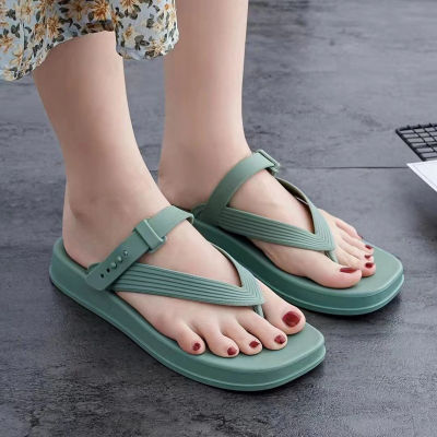 [ส่งเร็วพิเศษ!] รองเท้าแตะ Flip-flop สำหรับผู้หญิง, รองเท้าแตะพื้นหนาแฟชั่นใหม่ 2023, รองเท้าแตะชายหาดกันลื่นสำหรับใส่ในฤดูร้อน, ส้นสูง 3 ซม.