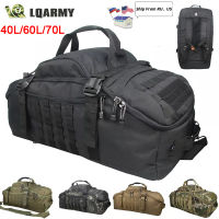 40L 60L 70L กระเป๋าเดินทางกันน้ำความจุขนาดใหญ่กระเป๋าสัมภาระผู้ชาย Duffel บนกระเป๋าเดินทางวันหยุดสุดสัปดาห์กระเป๋าทหาร Duffel บนกระเป๋า