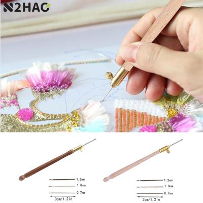 N2HAO Embroidery Punch Needle with 3 Needles Punch Pen  Embroidery Cross Stitch Craft Kit French Crochet for Sewing Knitting Needlework