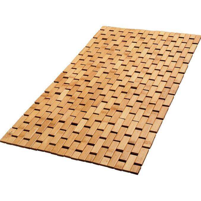 Elegant Bamboo Bath Mat Teak Wood Bath Mat Feet Shower Floor Natural Bamboo Non Slip Large Lazada