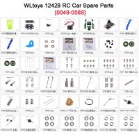 Original Wltoys 12428 12423 RC Car Spare Parts rear Tire/Hub/Receiver/Gasket/Shaft/Cup/Gear/Car shell 12428 Parts 0049-0089