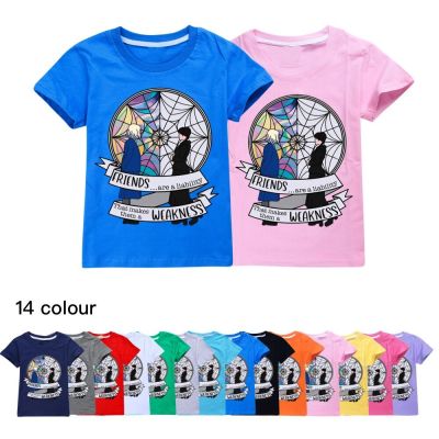 Addams Family Boys T-shirt 2023 Summer Fashion New 3D Print Baby Boys Girl T-shirt Cartoon Casual Cotton Children Tops Tee