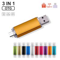 Custom Logo Colourful OTG USB Flash Drive Usb 2.0 Pen Drive for Android SmartPhone/PC 8GB 16GB 32GB 64GB 128MB Pendrive Gifts