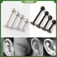 CHUAN เงินดำ Daith Conch Snug เครื่องประดับร่างกาย เจาะหู สตั๊ดหู แหวนจมูก ต่างหู Tragus