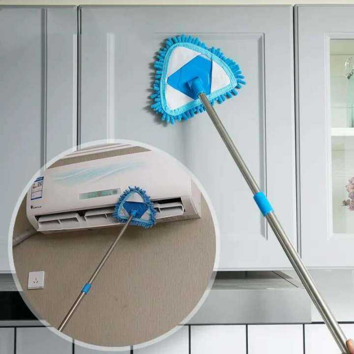 MOS Telescopic Rod Mop Rotating Microfiber Home Mop Multipurpose