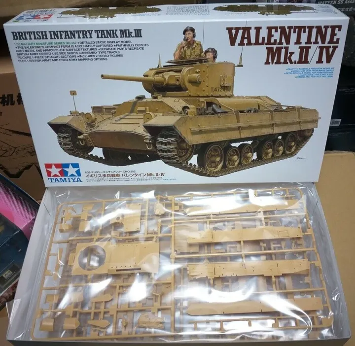 135 British Tank Valentine Mkiiiv Tamiya 35352 Plastic Model Kit