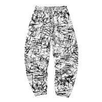 Pantalones Cargo con estampado 3D de grafiti callejero para parejas, ropa de calle Hawaiana de playa, pantalones Harem de calle