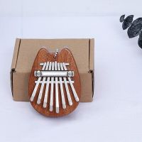 เปียโน Kalimba Thumb ขนาดเล็ก8ปุ่มพร้อมกล่องแบบพกพา,เครื่องดนตรีแบบช้อนพิณสำหรับผู้เริ่มต้นและผู้ใหญ่