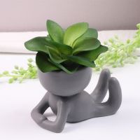 【YF】┅﹍▧  New Humanoid Pot Succulent Vase Garden Office Desktop Decoration