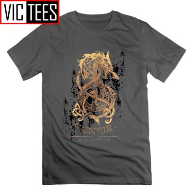 Viking The Nordic Monster Wolf Odin Valhalla Short Sleeve T-Shirt For Men 100 Cotton Vintage 100% Cotton Gildan