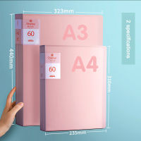 A4A3สีชมพูโฟลเดอร์ข้อมูลหนังสือแทรกโฟลเดอร์แฟ้มอัลบั้มโปร่งใสนักเรียนเครื่องใช้สำนักงานโฟลเดอร์สัญญาถุงเก็บ