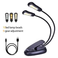 USB Rechargeable Clip-on Desk Lamp Dimmable Eye Protection Reading Light Small Study Table Lamp Creative Night Light Book Holder