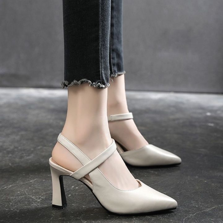 รองเท้าส้นสูงสตรีฤดูร้อนใหม่-ฝีมือคุณภาพระดับไฮเอนด์แสดงความหรูหราและความสง่างามรองเท้าแตะส้นสูงสตรี