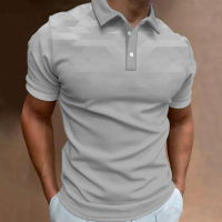 Mens Polo Shirt Golf Shirts Geometric Pattern T-shirts 3D Print Tees Streetwear Short Sleeve Button-down Clothing Casual Blouse