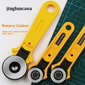 45mm Round Wheel Rotary Fabric Cutter for Crafting Sewing Quilting Yellow