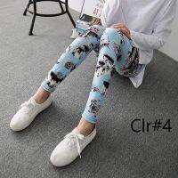 Female Print brushed Fabric Slim Legging High waist Stretch Leggings