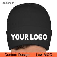 Low MOQ Custom 3D Embroidery Logo Adult Knitted Outdoor Snow Head Wear Warm Free Shipping Woven Label Winter Cap Beanie Hat