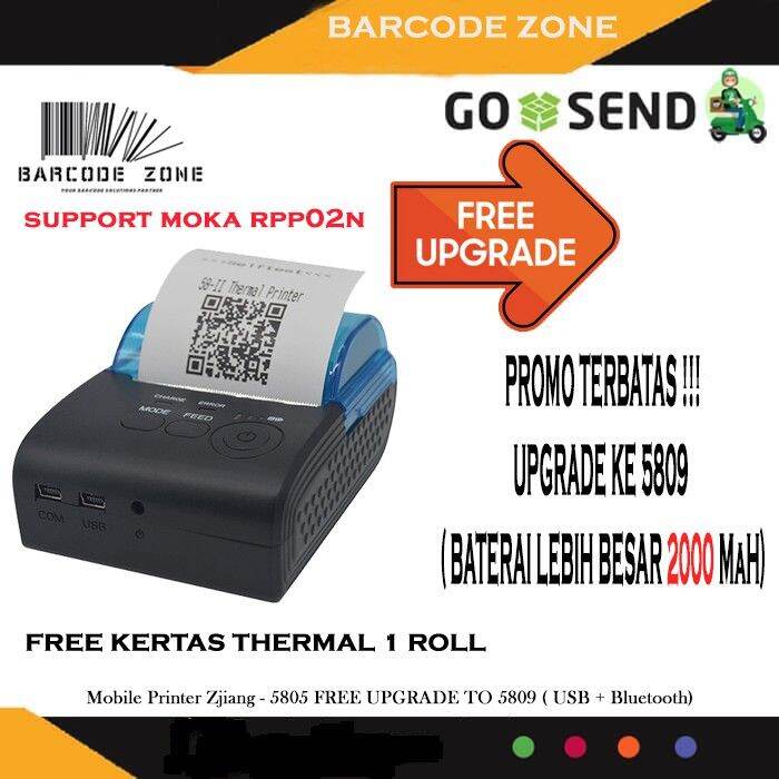 MOBILE PRINTER ZJIANG ZJ5805 PPOB / KASIR THERMAL BLUETOOTH Lazada