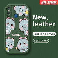 เคส JIUMOO สำหรับ Xiaomi 8 Lite 8 Pro 8 SE 9 10เคสไดโนเสาร์น้อยน่ารักทันสมัยเคสใส่โทรศัพท์หนังดีไซน์ใหม่ซิลิโคนนิ่มเคสมือถือกันกระแทกป้องกันการตกหล่นพร้อมเคสป้องกันกล้องเลนส์คลุมทั้งหมด