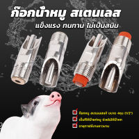 Pattaya 1/2" ก๊อกหมู ก๊อกหมูกินน้ำ จุ๊บหมู สแตนเลสแท้ทนทานไม่ขึ้นสนิม Pig Drinking Faucet