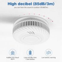 New Product EN14604 85DB ABS Fireproof Material Smoke Leak Alarm Sensor 3 Year Battery Fire Alarm Smoke Detector Household Security Systems