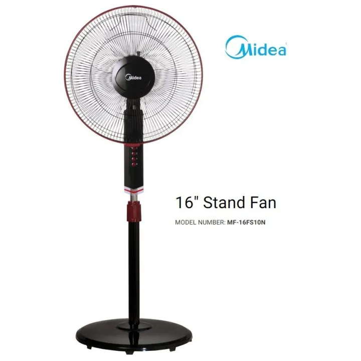 Midea 16 Stand Fan Mf 16fs10n Lazada