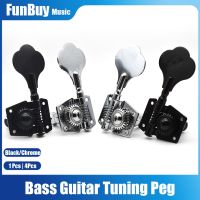 【LZ】☋✼  Guitarra elétrica Tuning Pegs 4 cordas cabeças de máquina sintonizadores para baixo cromo preto aberto alta qualidade 4R 4L 1L 1R