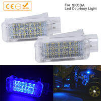 2Pcs LED ภายใน Footwell Boot ประตูมารยาท Trunk โคมไฟสำหรับ Octavia 1Z 5E Superb Rapid Fabia Scala