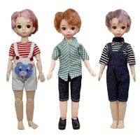 ตุ๊กตา BJD เด็กผู้ชายขนาด30ซม. มีเสื้อเชิ้ตลายสก๊อต1/6ตุ๊กตาเจ้าชายพร้อมเสื้อแข่งฟุตบอลของเล่นชุด DIY อัพขนาดยักษ์สำหรับเป็นของขวัญ