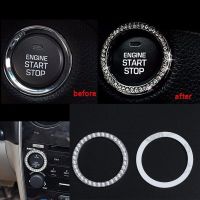 Automobiles Start Switch Button Decorative Diamond Rhinestone Ring Car SUV Bling Decorative Accessories